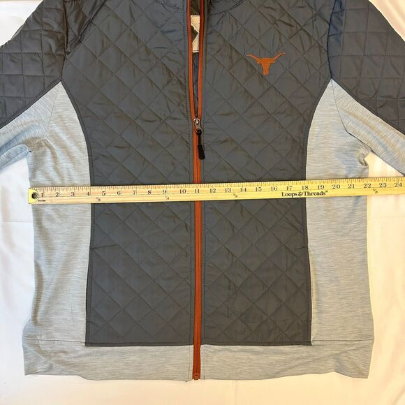 Texas Longhorns Windbreaker Jacket Womens XXL Gray Full Zip Colosseum UT Austin - Picture 5 of 8